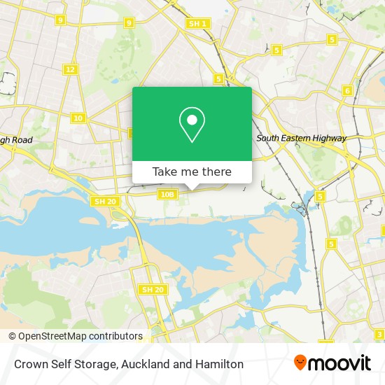 Crown Self Storage map