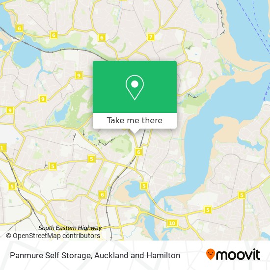 Panmure Self Storage map