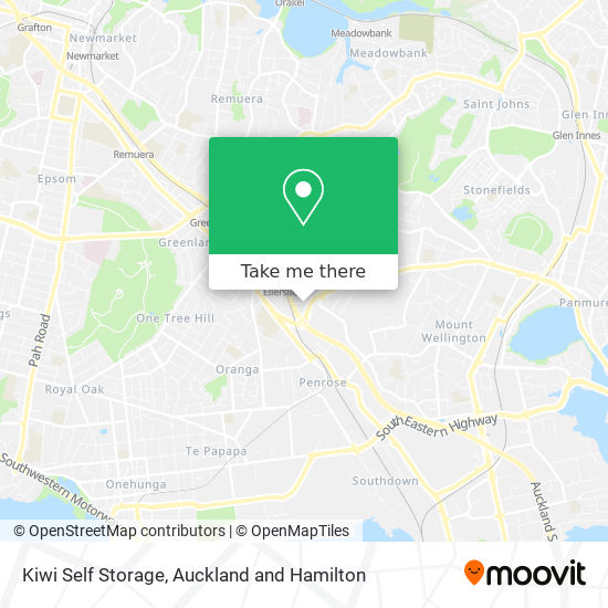 Kiwi Self Storage map