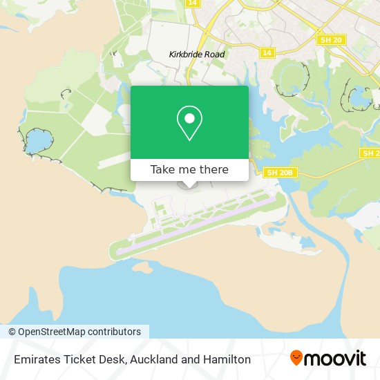 Emirates Ticket Desk map