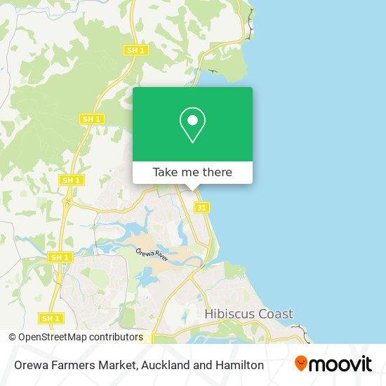 Orewa Farmers Market map