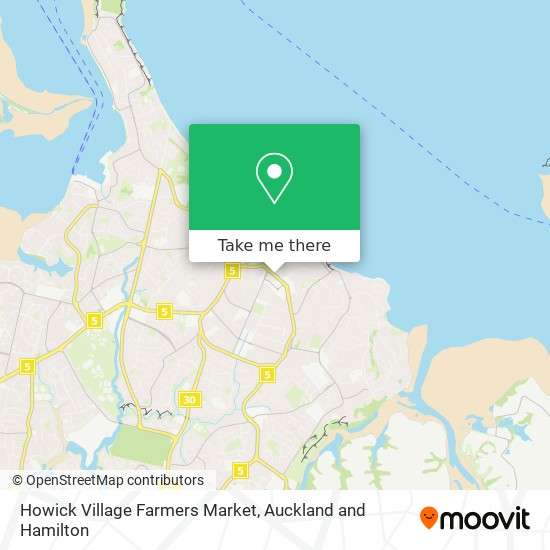 Howick Village Farmers Market map