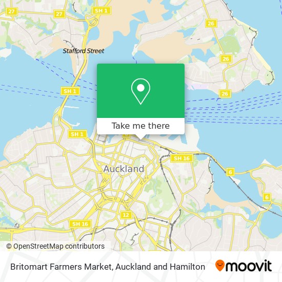 Britomart Farmers Market map