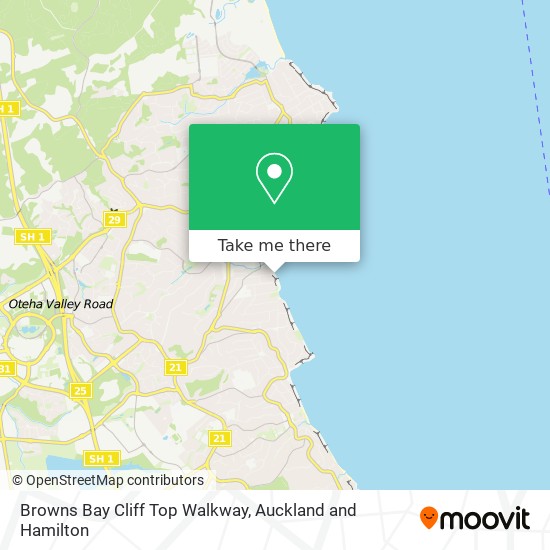 Browns Bay Cliff Top Walkway地图