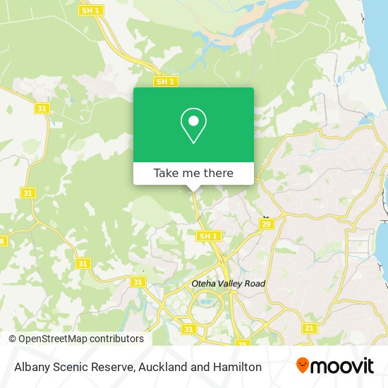 Albany Scenic Reserve map
