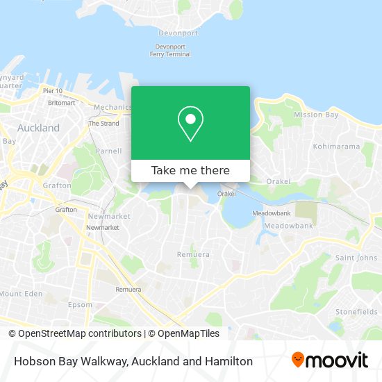Hobson Bay Walkway map