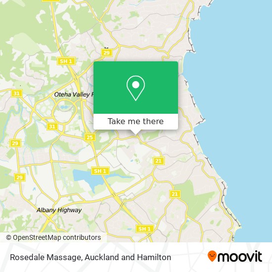 Rosedale Massage map
