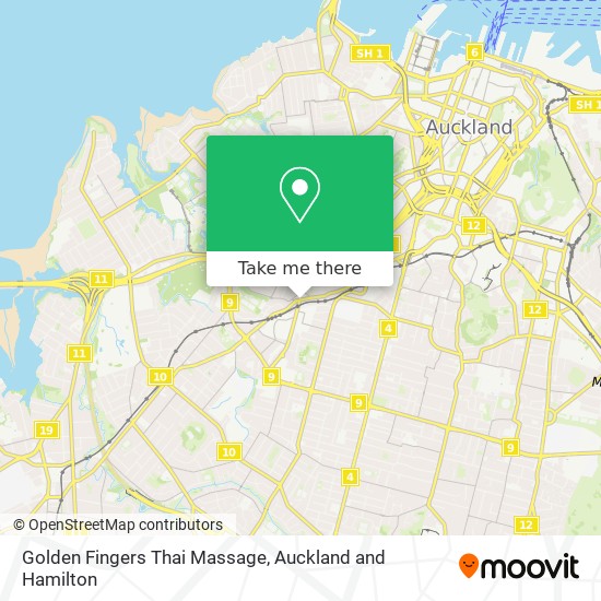 Golden Fingers Thai Massage map