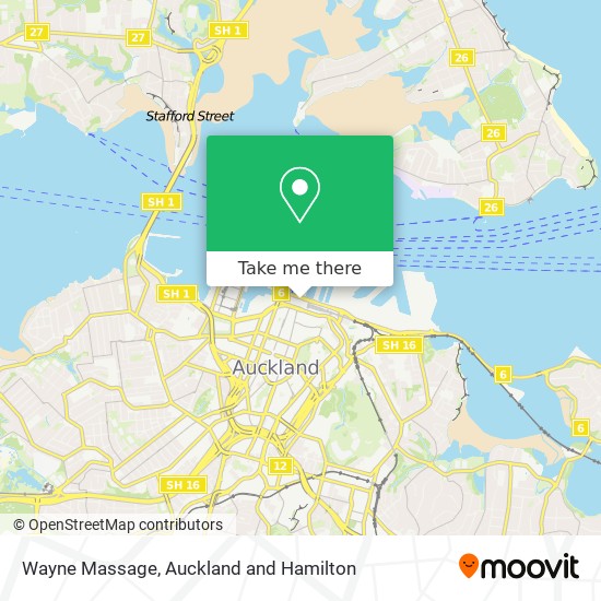 Wayne Massage map