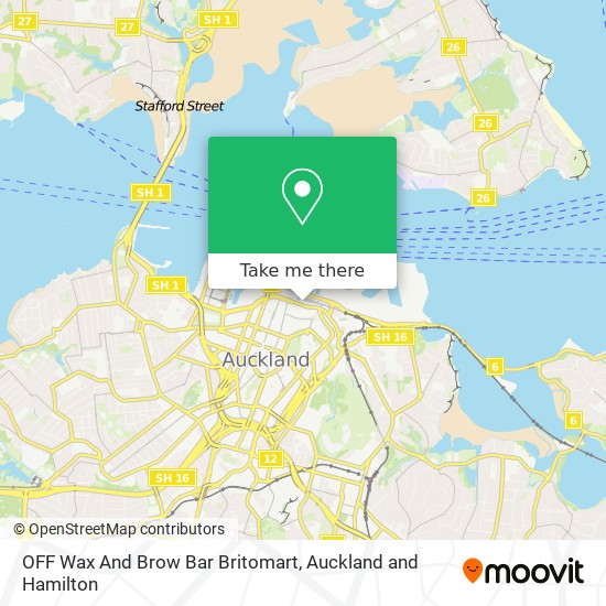 OFF Wax And Brow Bar Britomart map