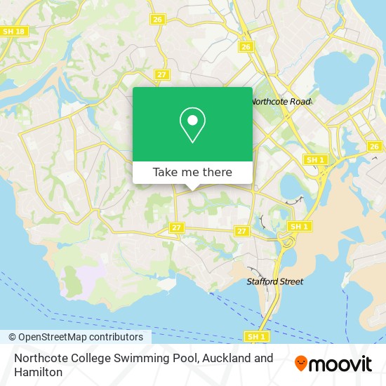 Northcote College Swimming Pool map