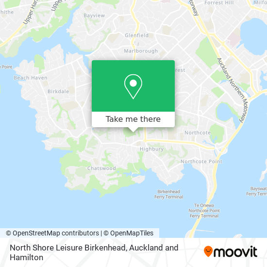 North Shore Leisure Birkenhead map