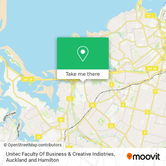 Unitec Faculty Of Business & Creative Indistries map