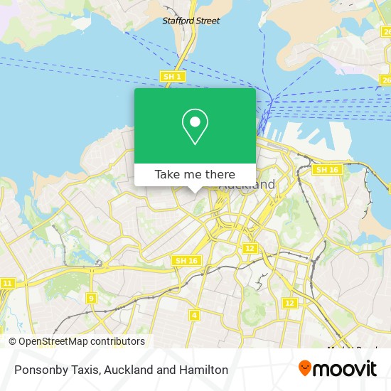 Ponsonby Taxis地图