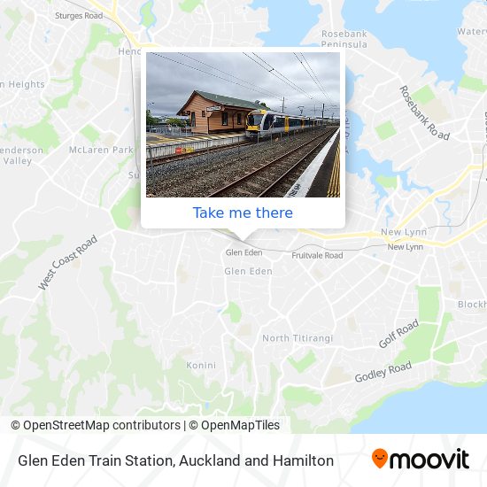 Glen Eden Train Station map