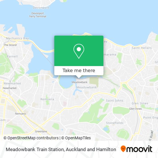 Meadowbank Train Station map