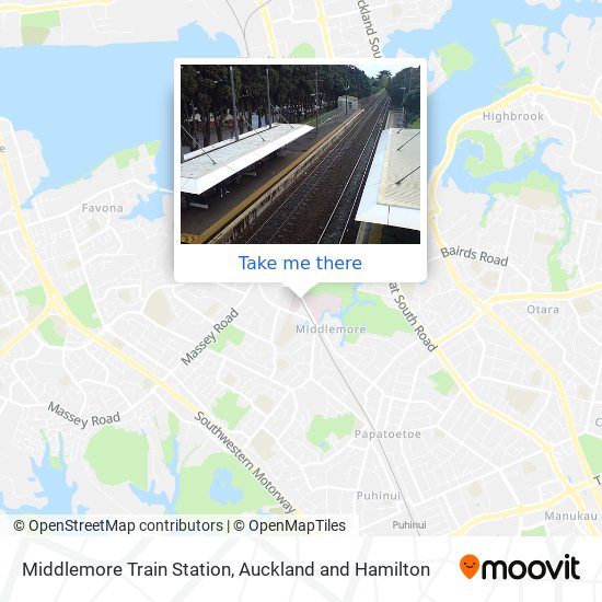Middlemore Train Station map