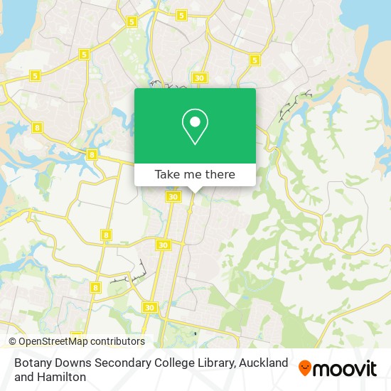 Botany Downs Secondary College Library map