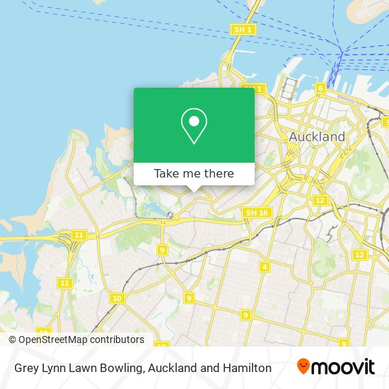 Grey Lynn Lawn Bowling map