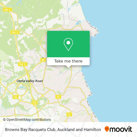 Browns Bay Racquets Club map
