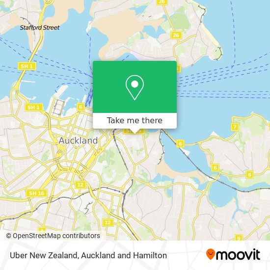 Uber New Zealand地图