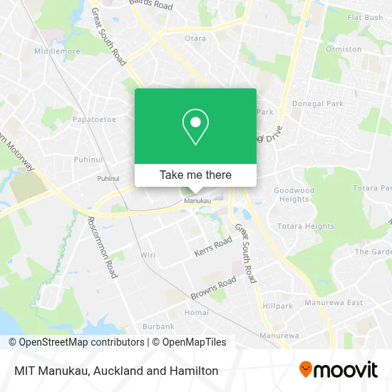 MIT Manukau map
