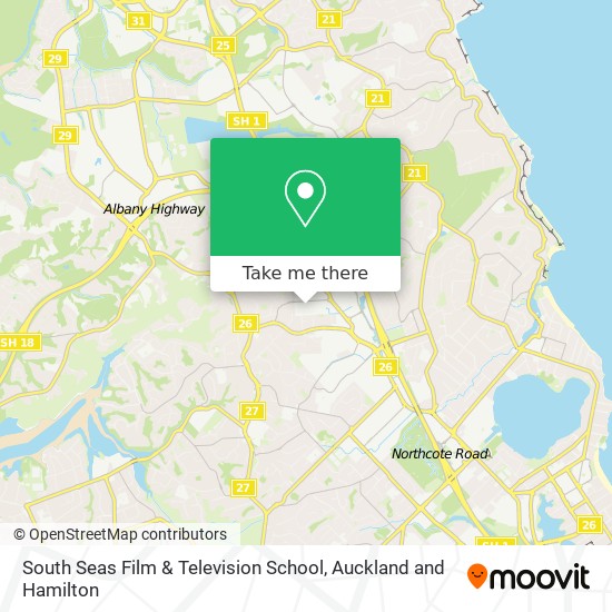 South Seas Film & Television School map