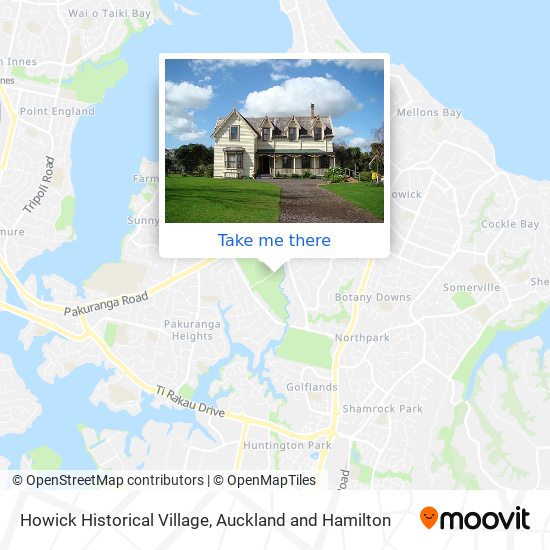 Howick Historical Village map