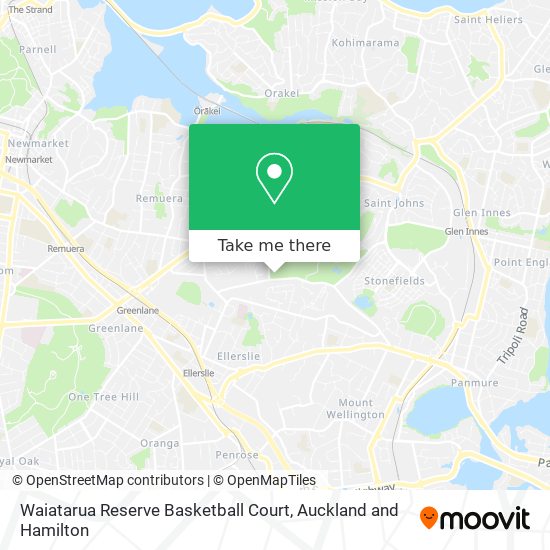 Waiatarua Reserve Basketball Court map