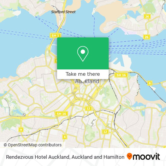 Rendezvous Hotel Auckland map