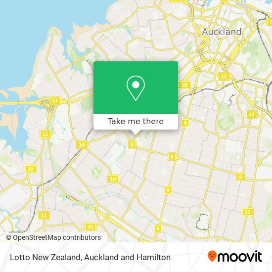 Lotto New Zealand map