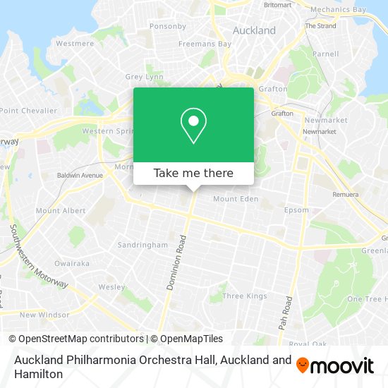 Auckland Philharmonia Orchestra Hall map