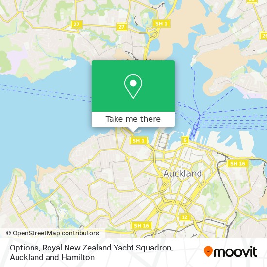 Options, Royal New Zealand Yacht Squadron map