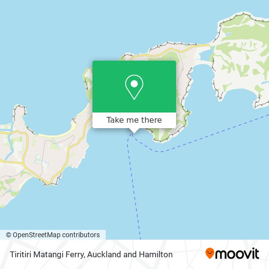 Tiritiri Matangi Ferry map