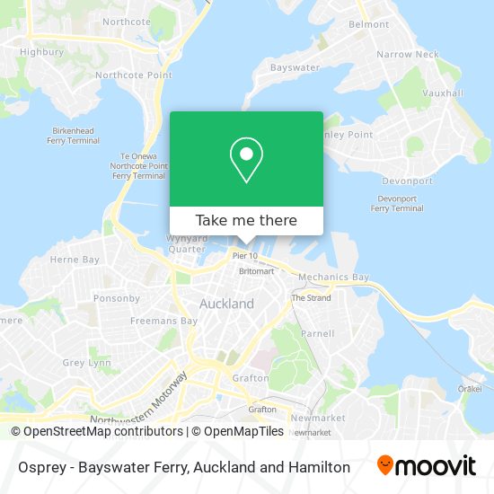 Osprey - Bayswater Ferry map