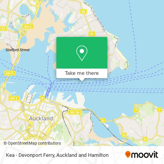 Kea - Devonport Ferry map