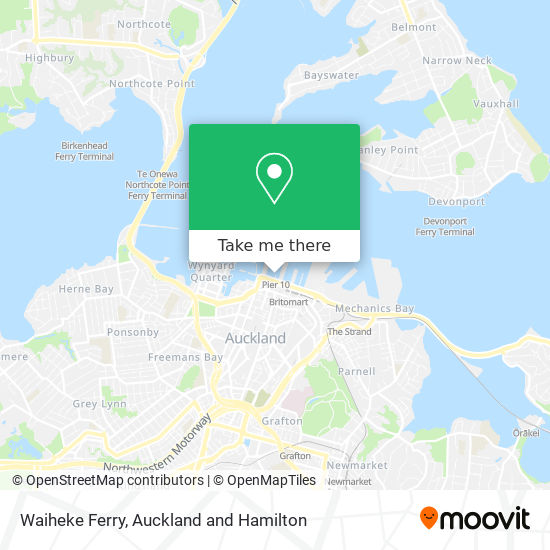 Waiheke Ferry map