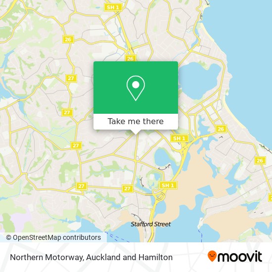 Northern Motorway map