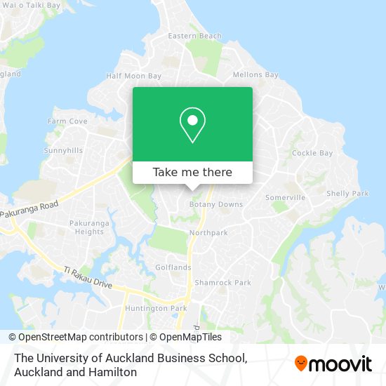 The University of Auckland Business School map