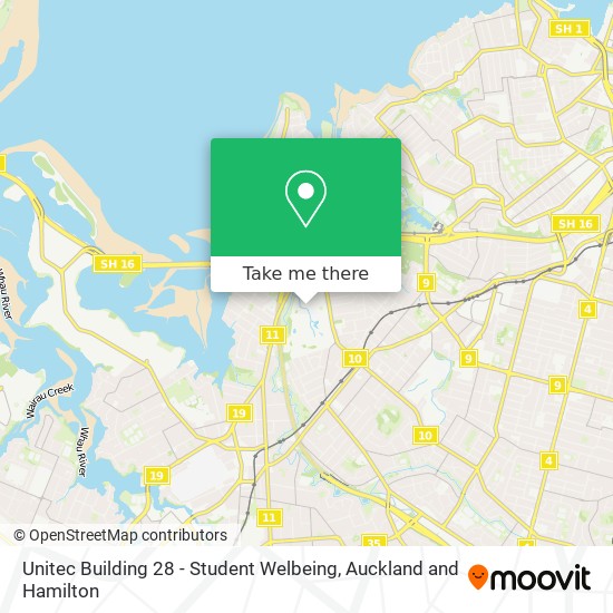 Unitec Building 28 - Student Welbeing map