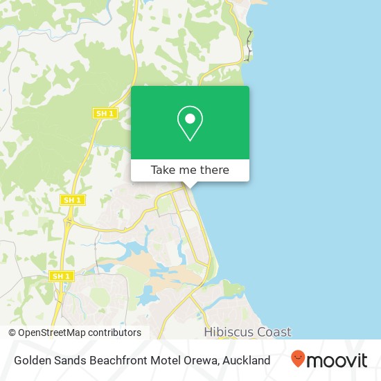 Golden Sands Beachfront Motel Orewa map