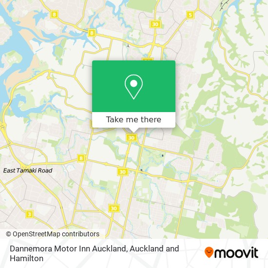 Dannemora Motor Inn Auckland map