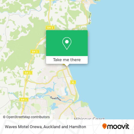 Waves Motel Orewa map