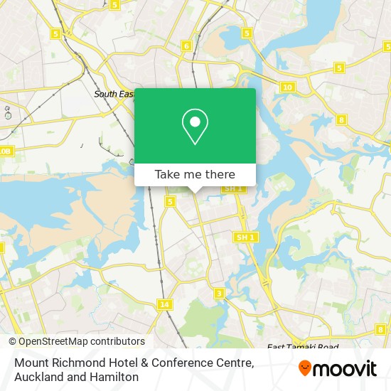 Mount Richmond Hotel & Conference Centre map