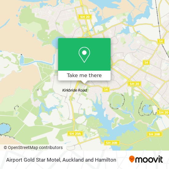 Airport Gold Star Motel map