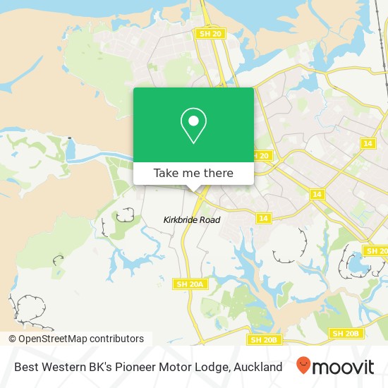 Best Western BK's Pioneer Motor Lodge map