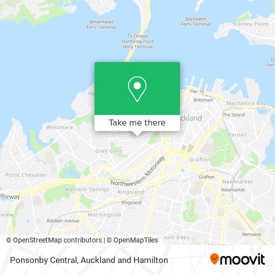 Ponsonby Central map