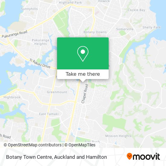 Botany Town Centre map