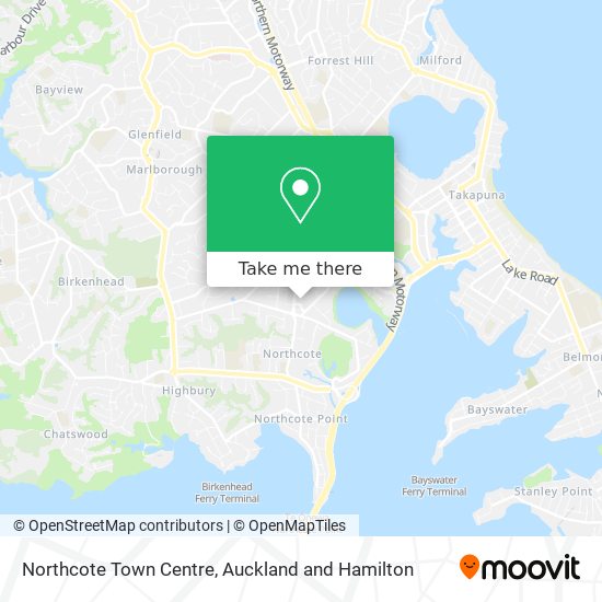 Northcote Town Centre map