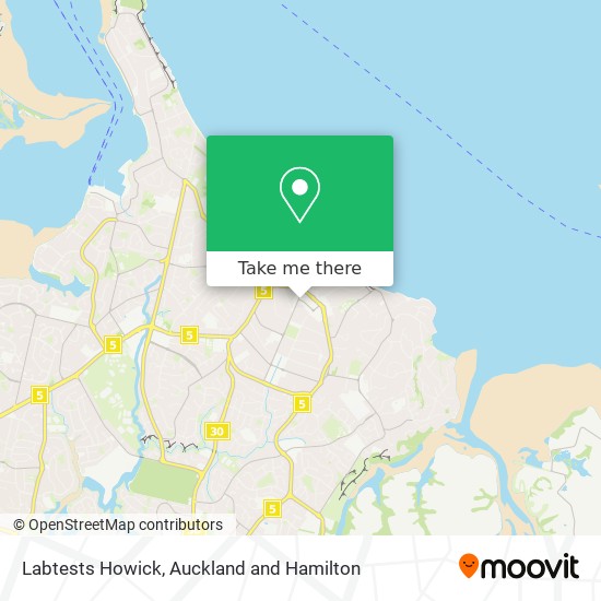 Labtests Howick map